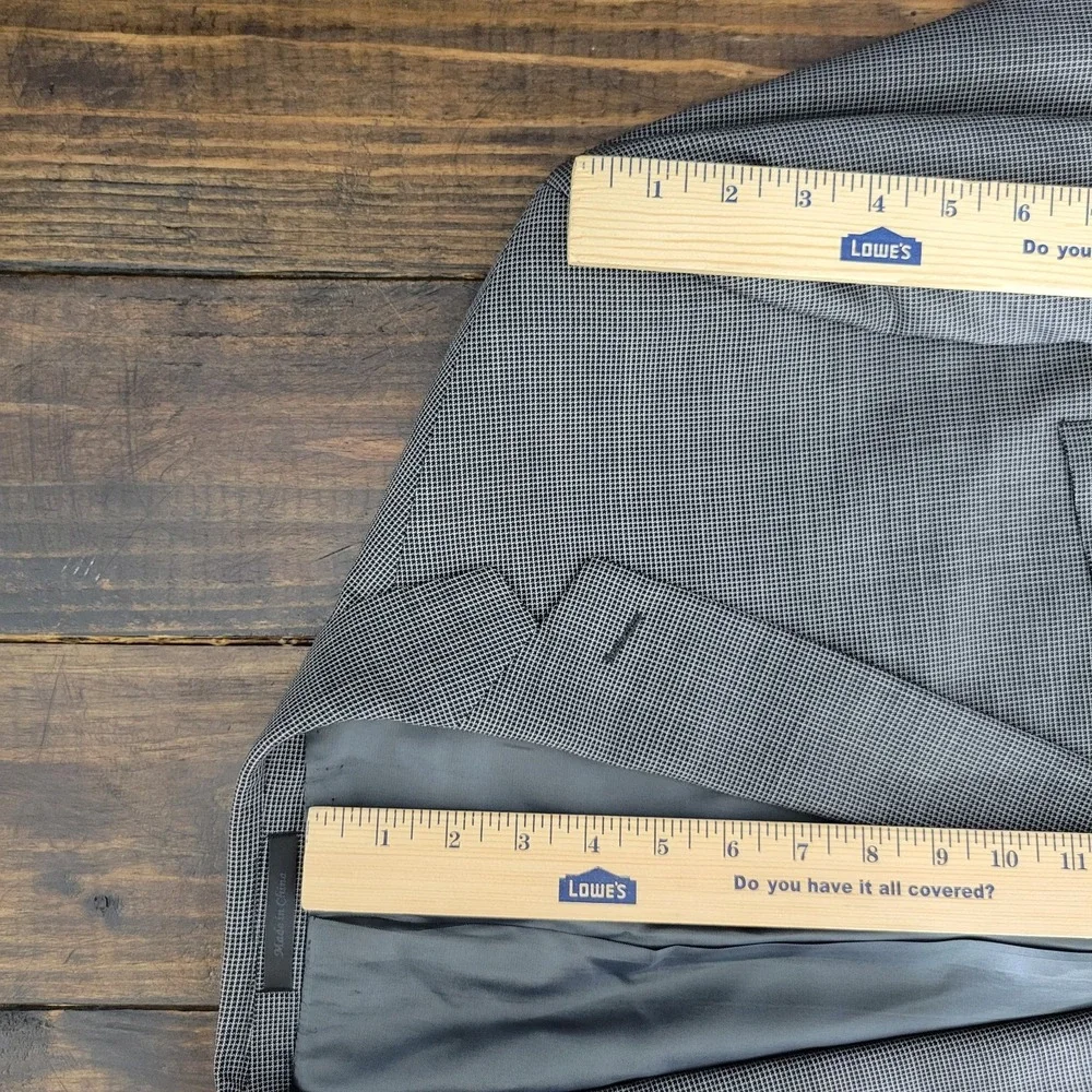 Calvin Klein Men's Sport Coat‎ Blazer Two Button Gray Checked Wool 52R